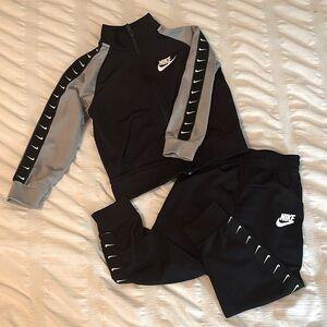 Nike Black and Gray Kids Sweatpants & Joggers Set -size 24 mos